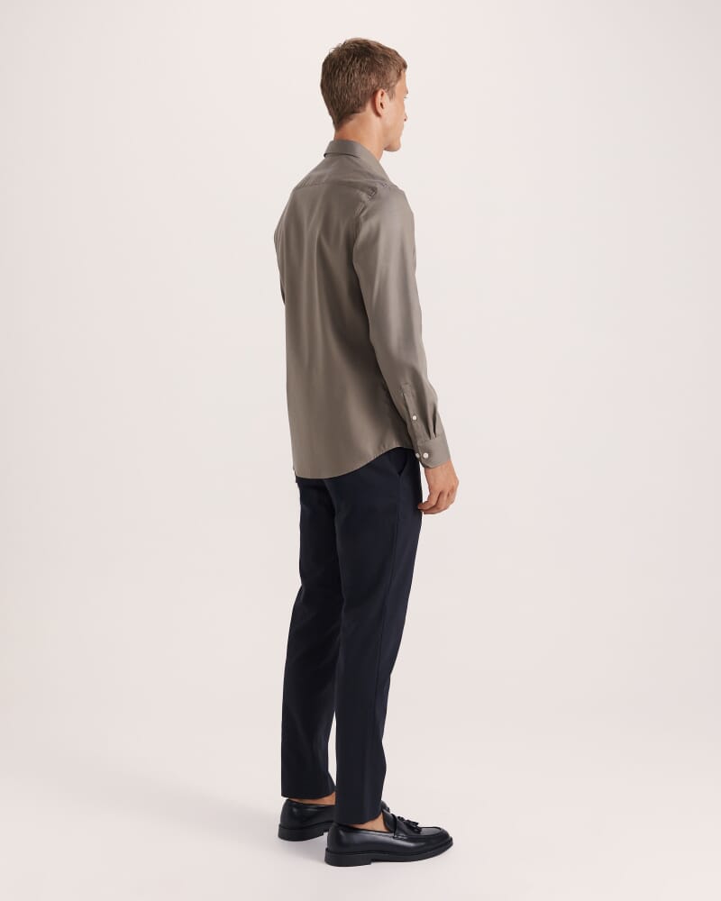 Harry Egyptian Cotton Shirt in OLIVE