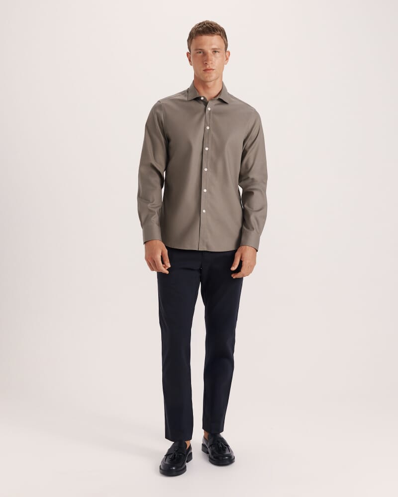 Harry Egyptian Cotton Shirt in OLIVE