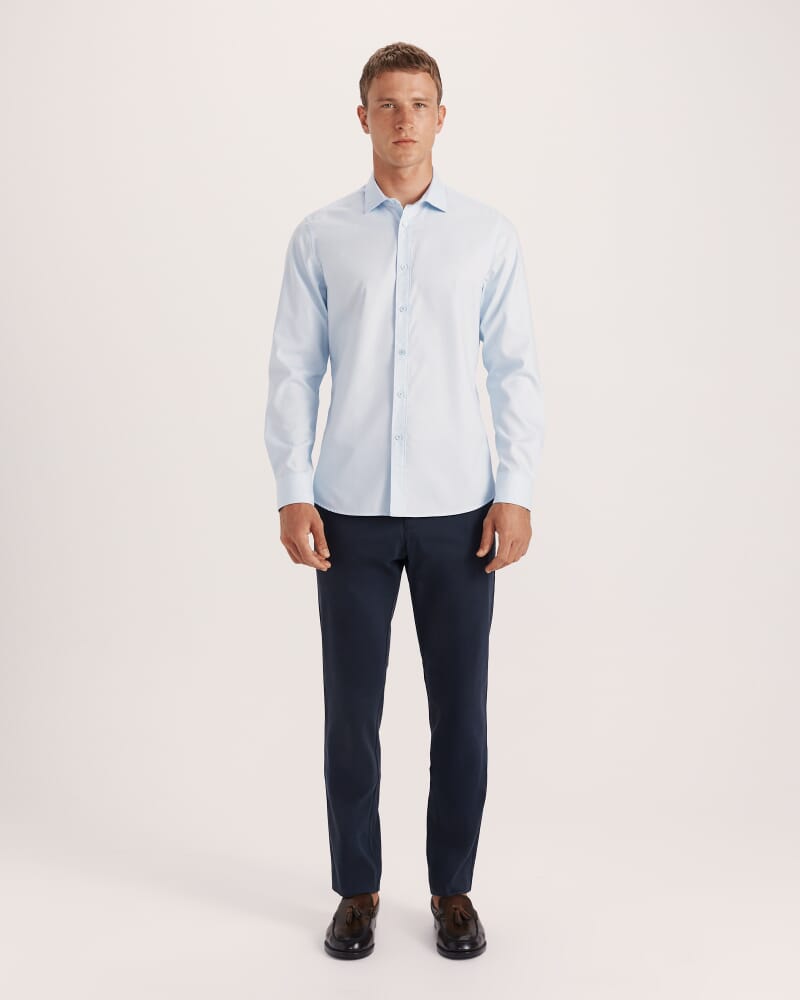 Harry Egyptian Cotton Shirt in PALE BLUE