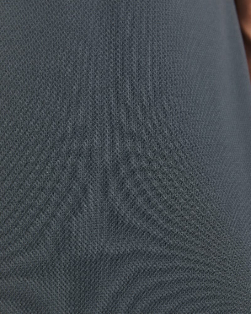 Kane Cotton Blend Waffle Polo in GREEN