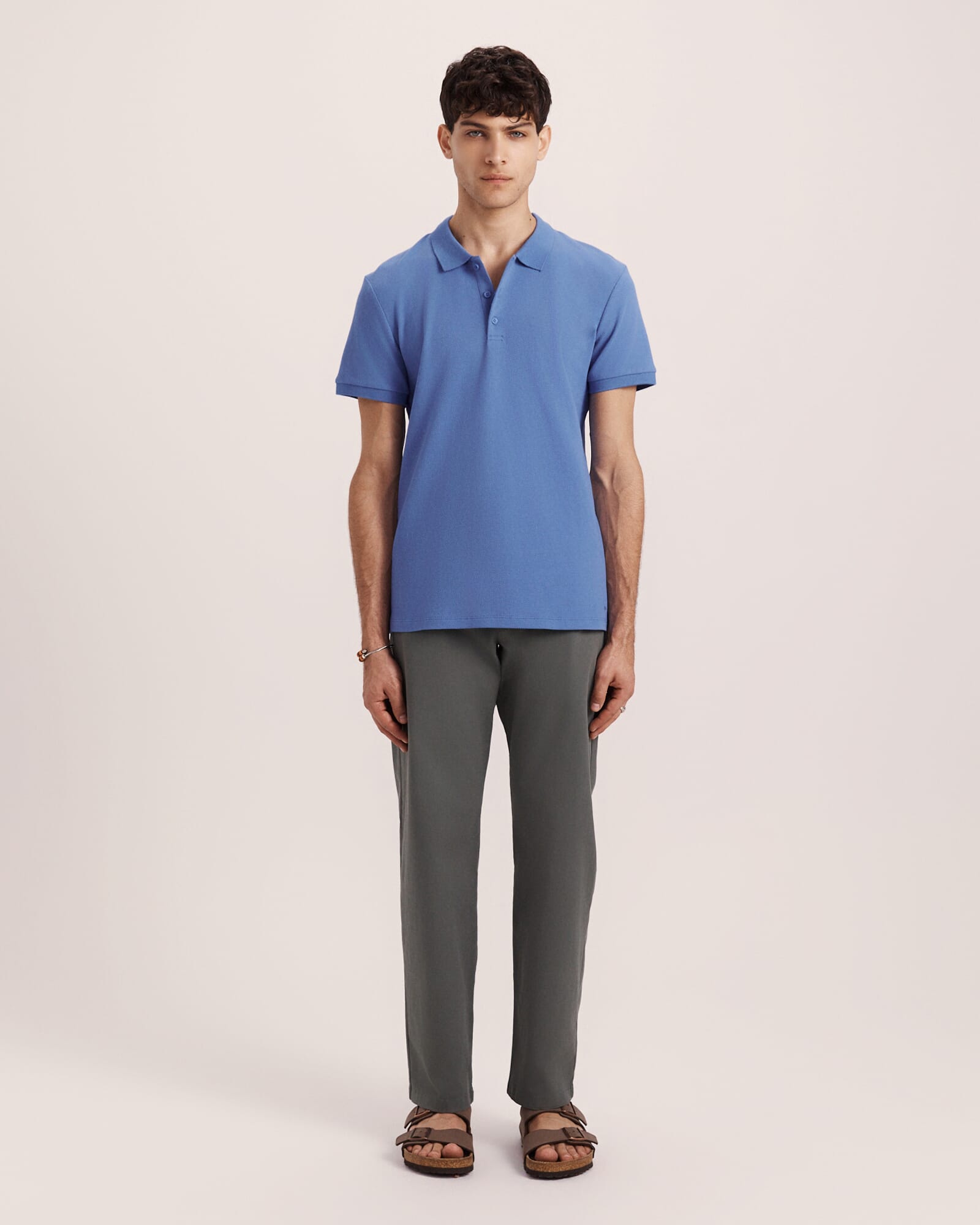 Kane Cotton Blend Waffle Polo