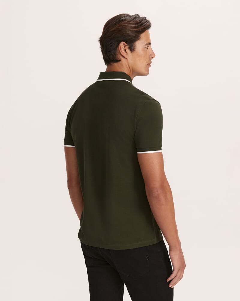 Andy Zip Polo in DARK GREEN