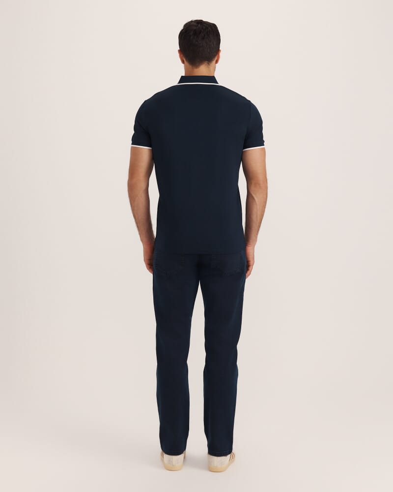 Andy Zip Polo in NAVY