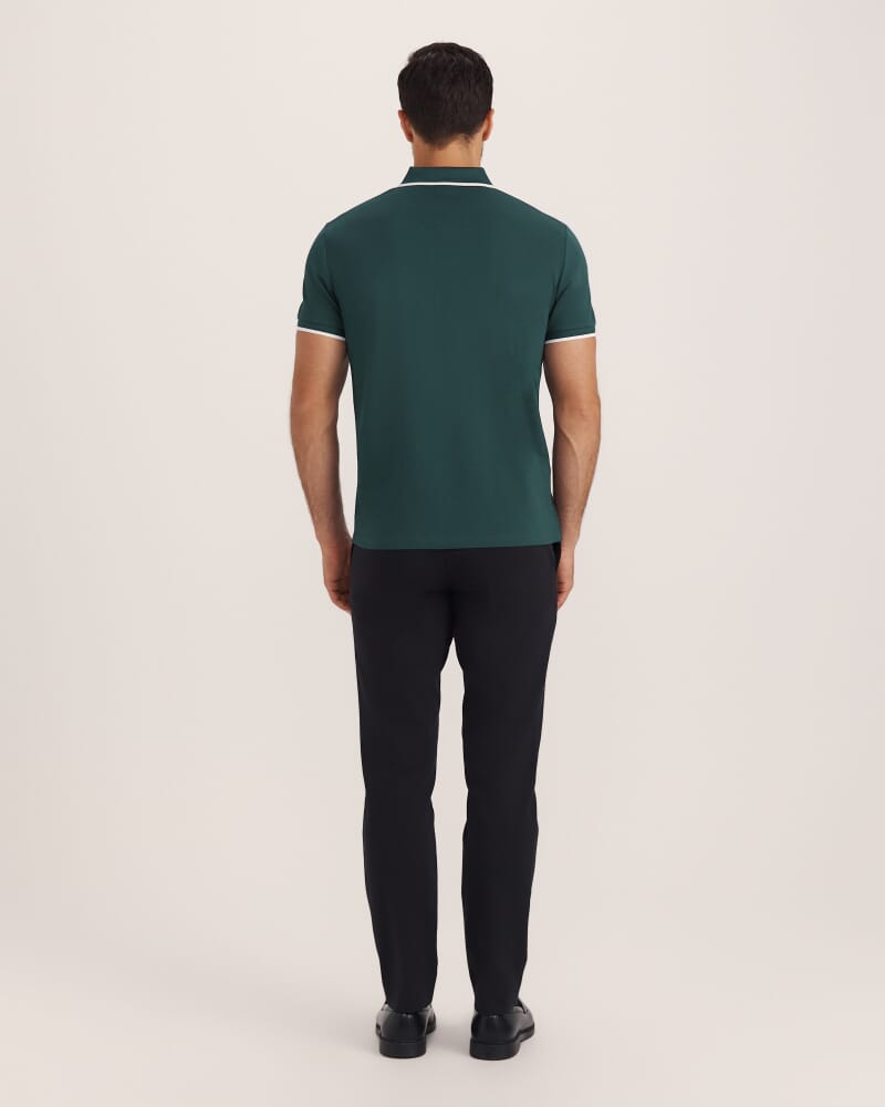 Andy Zip Polo in PINE