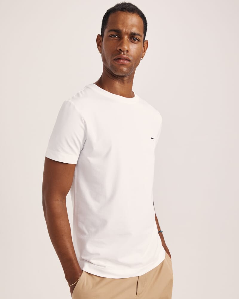 Oscar Stretch Tee in WHITE
