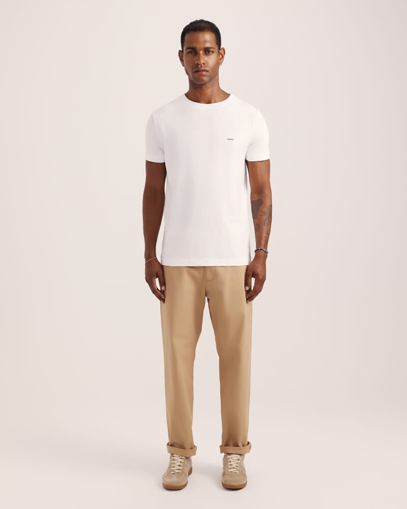 Oscar Stretch Tee in WHITE