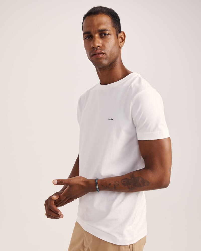 Oscar Stretch Tee in WHITE