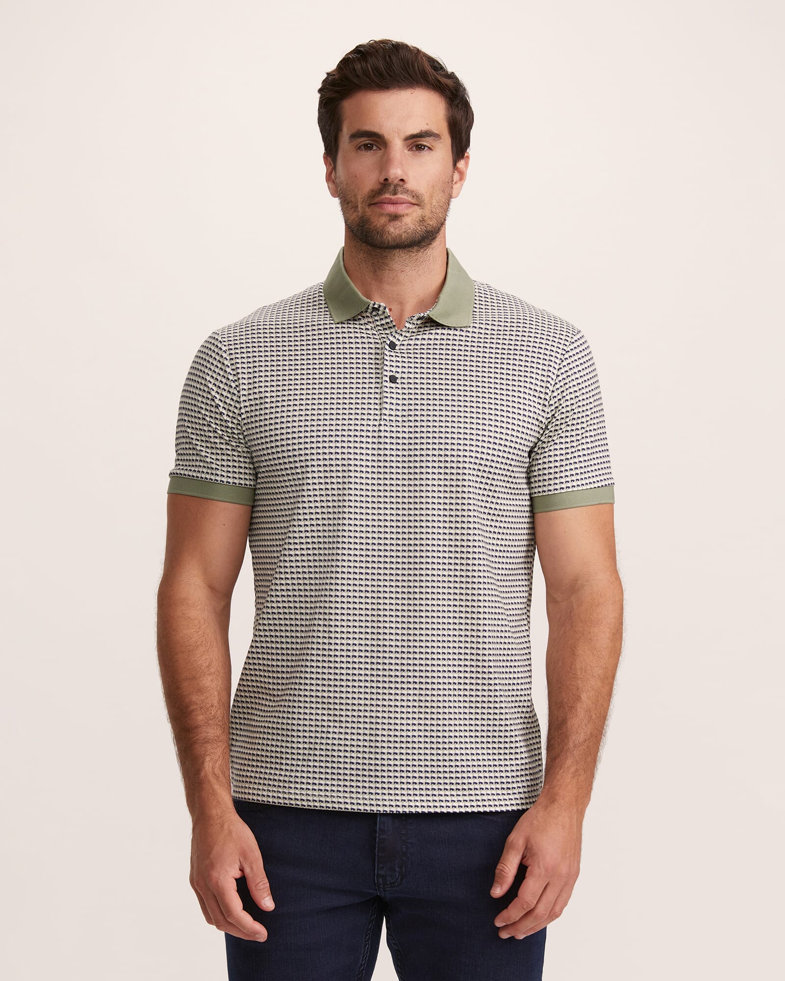 Bale Geo Print Cotton Polo