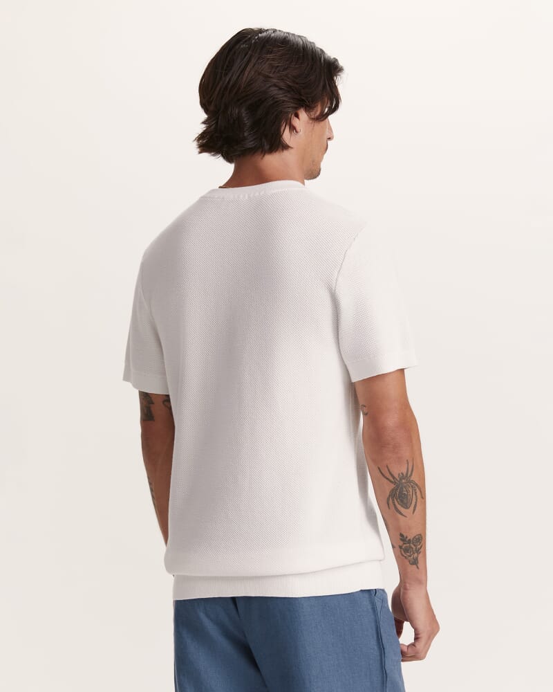 Como Cotton Knit Tee in WHITE