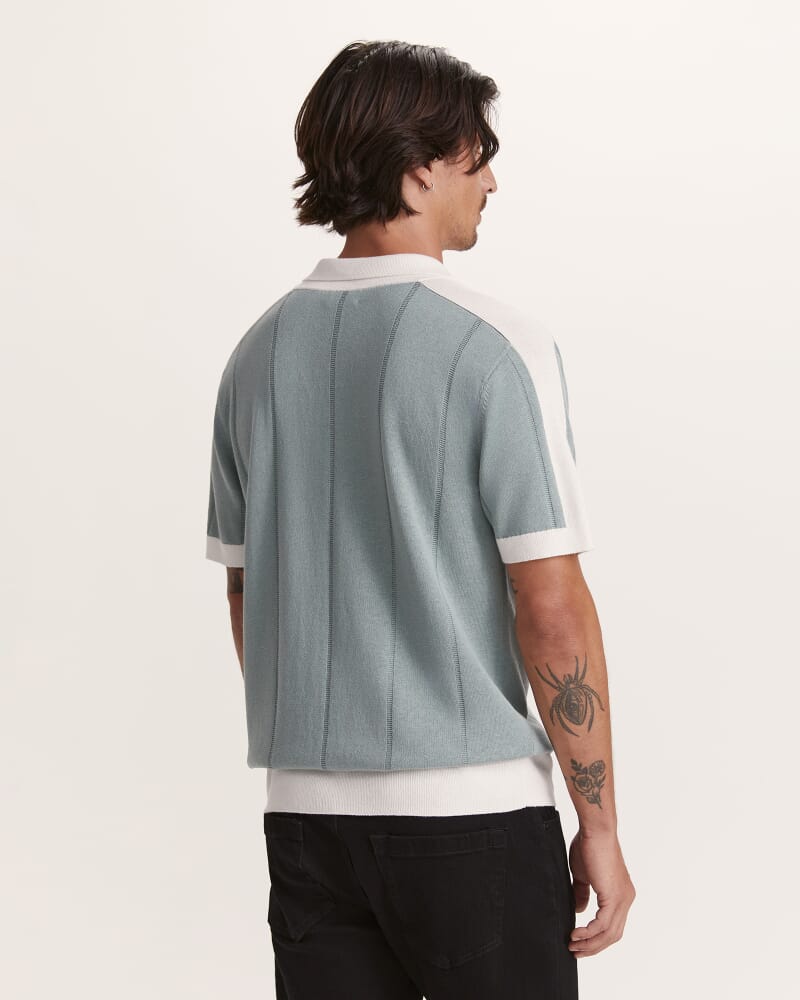 Cornell Contrast Polo in MIST