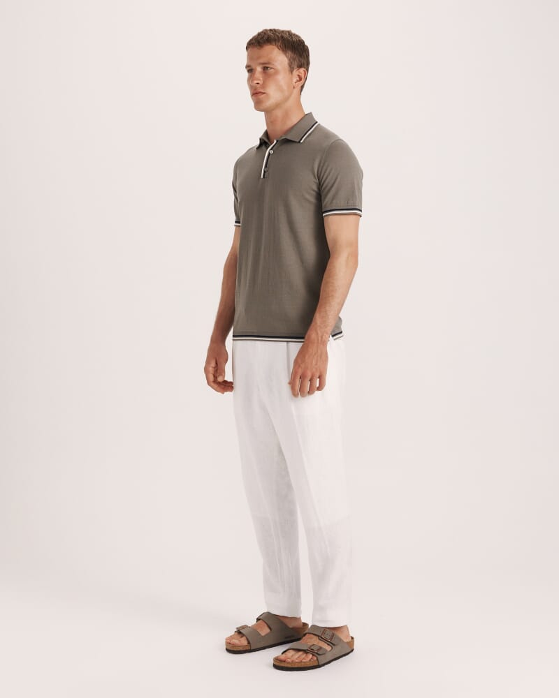Monte Cotton Knit Polo in ARMY
