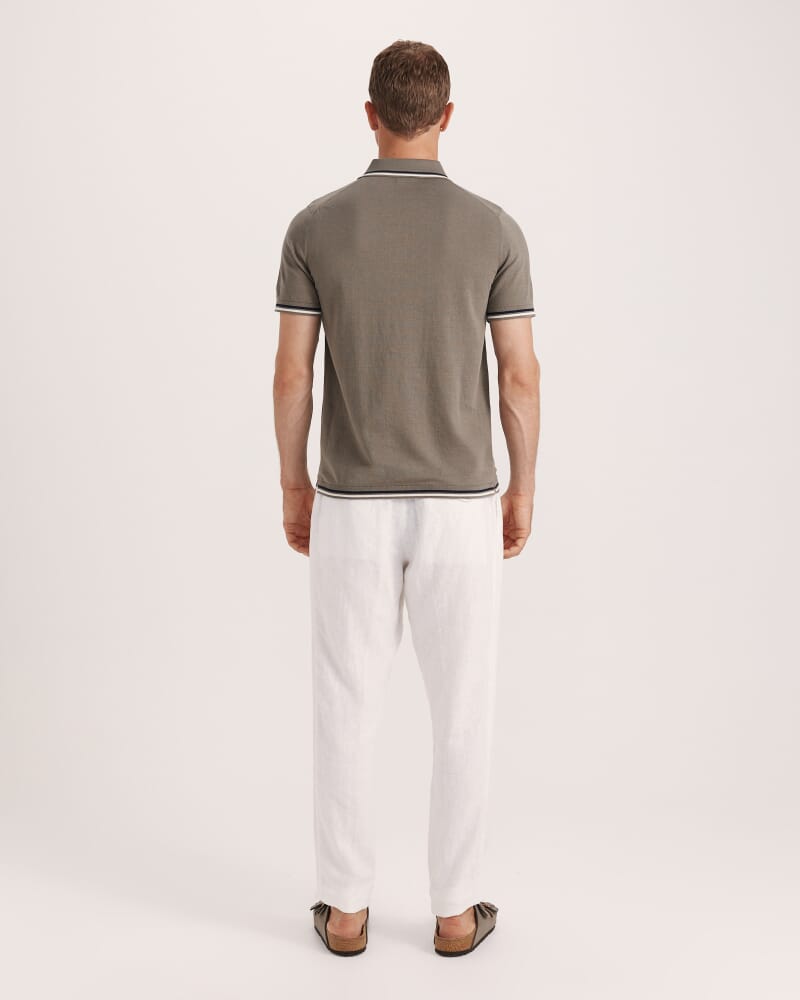 Monte Cotton Knit Polo in ARMY