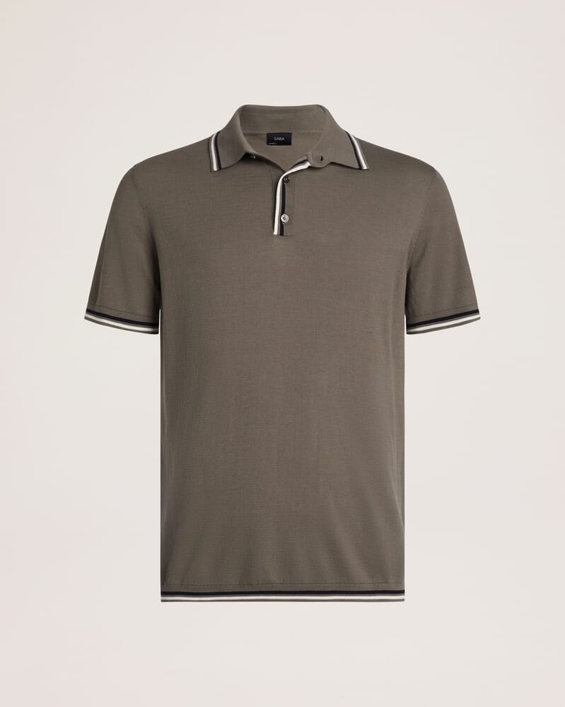 Monte Cotton Knit Polo in ARMY
