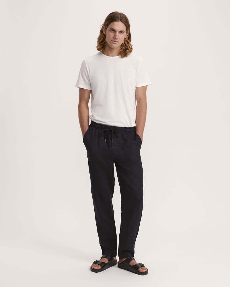 Kent Linen Pant in BLACK