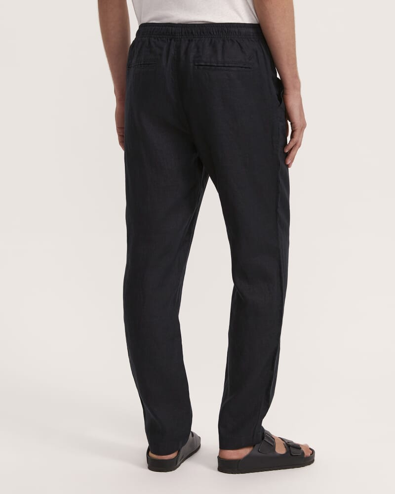 Kent Linen Pant in BLACK