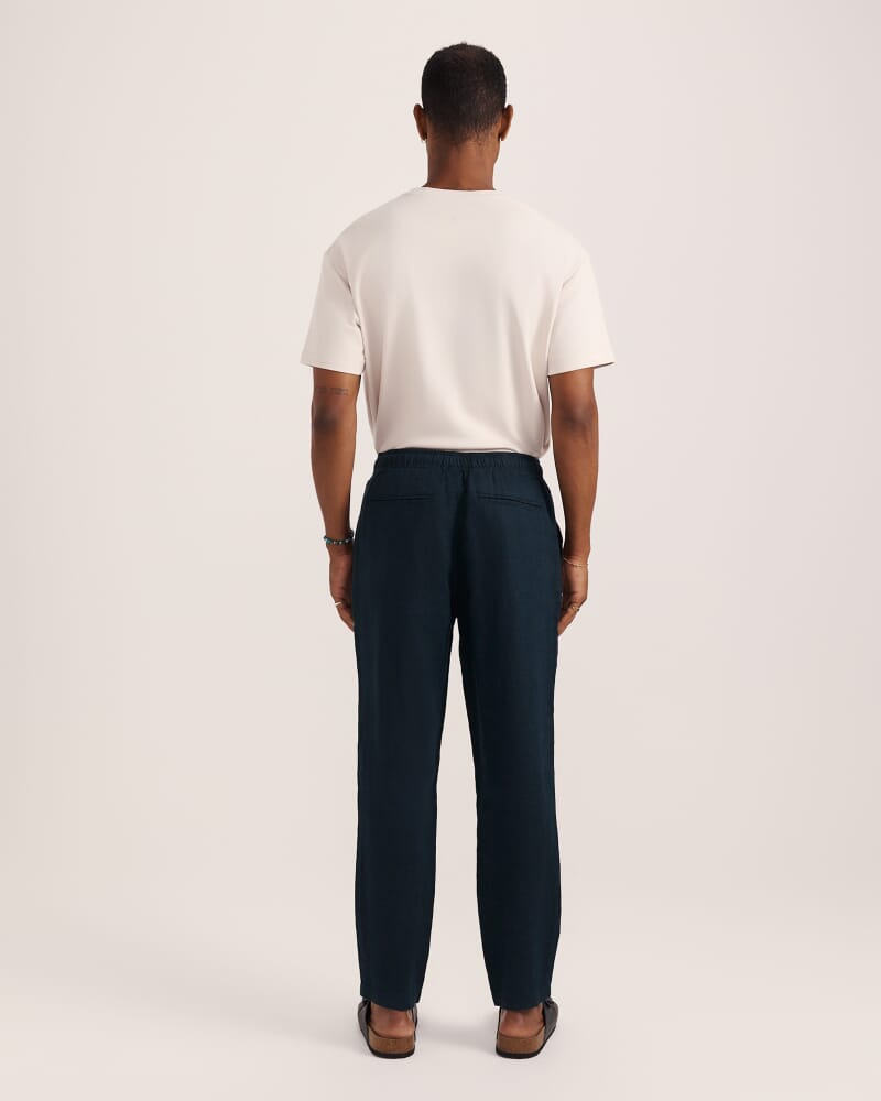 Kent Linen Pant in CARBON