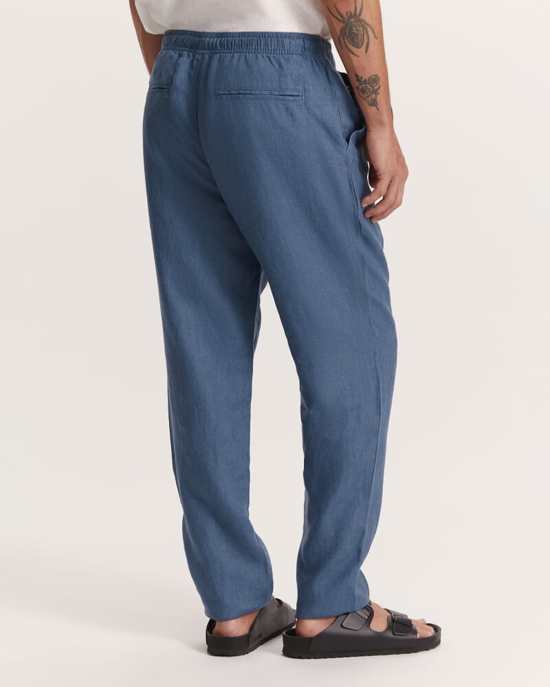 Kent Linen Pant in STEEL