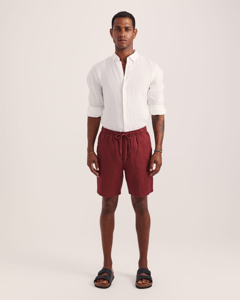 Kent Linen Short in SANGRIA