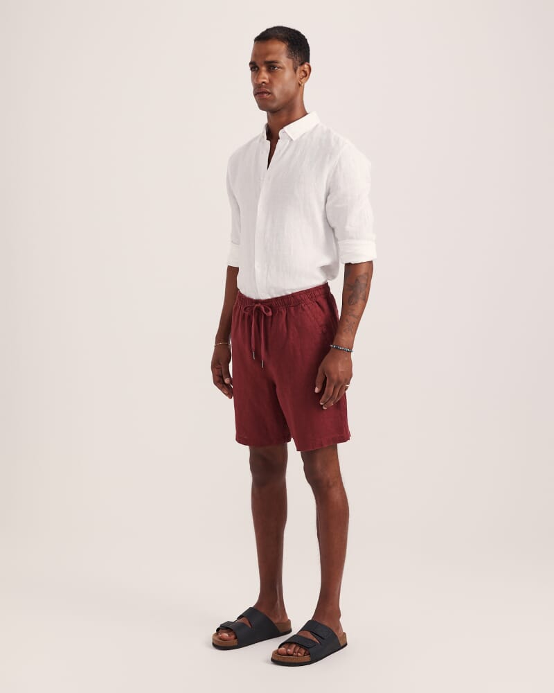 Kent Linen Short in SANGRIA