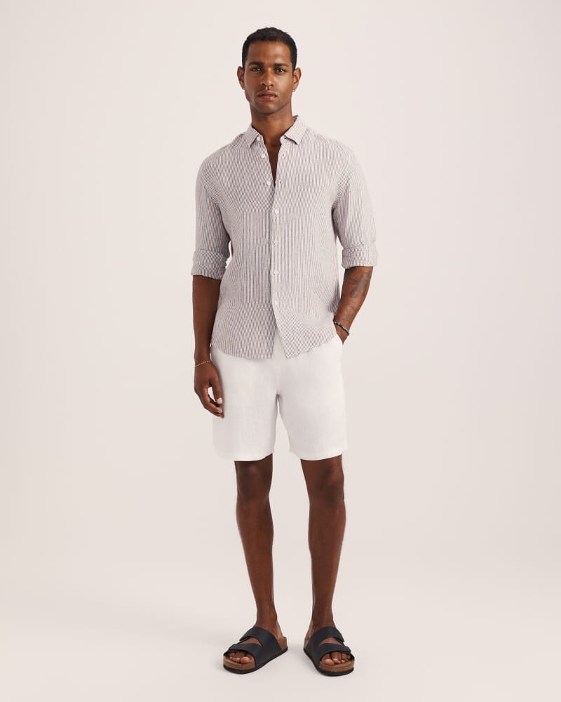 Kent Linen Short in WHITE