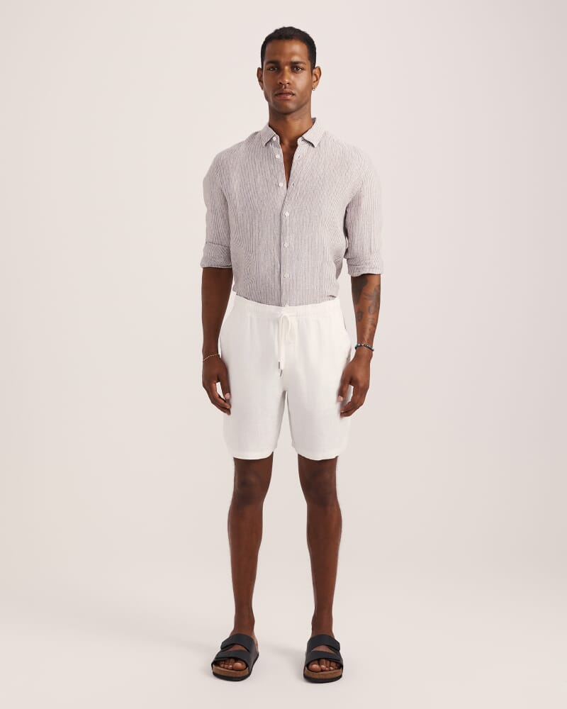Kent Linen Short in WHITE