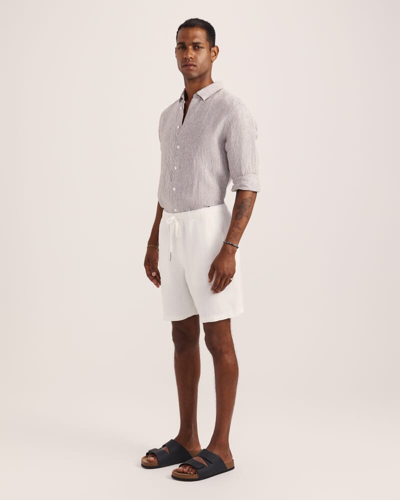 Kent Linen Short in WHITE