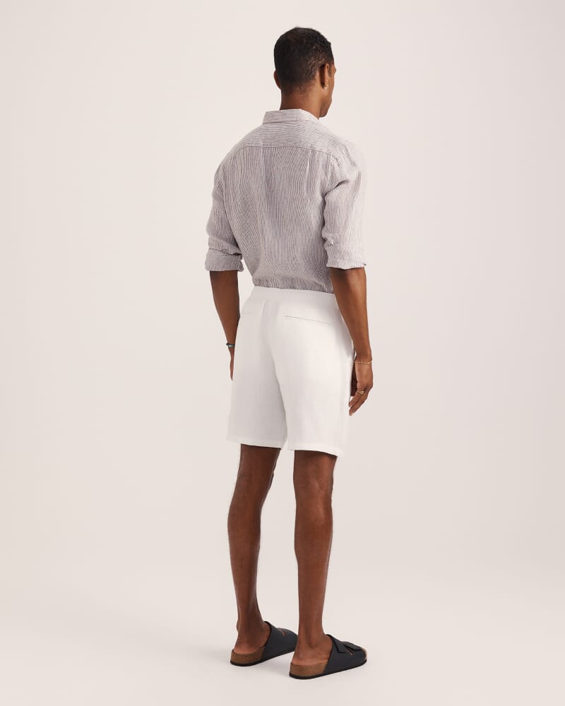 Kent Linen Short in WHITE