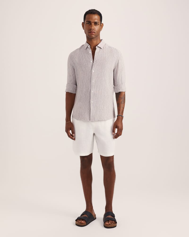 Kent Linen Short in WHITE