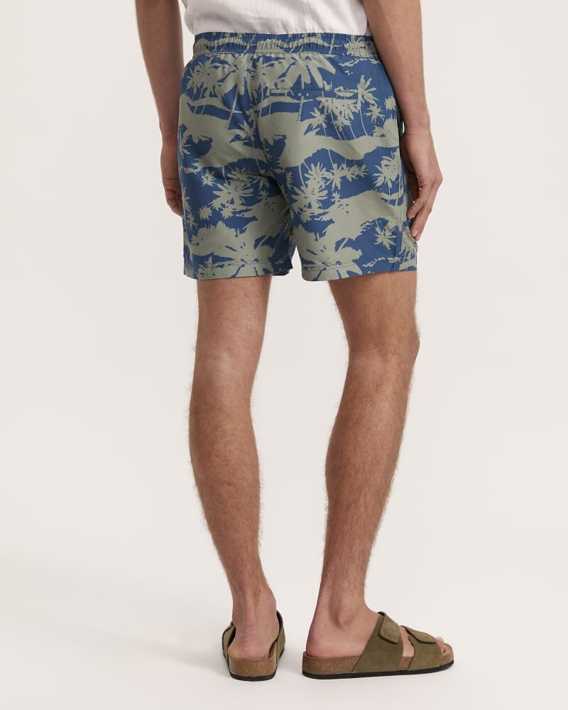 Tennant Pull On Swim Short in MID NAVY/TEAL