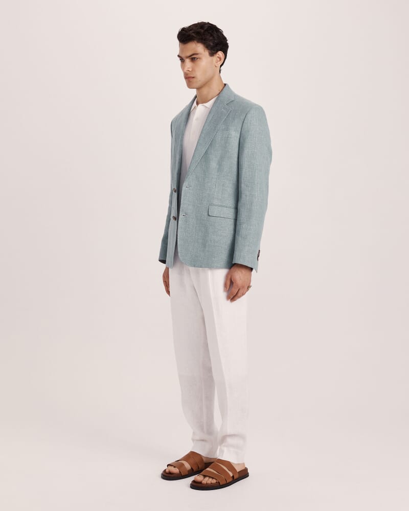 Corfu Textured Item Blazer in LIGHT GREEN