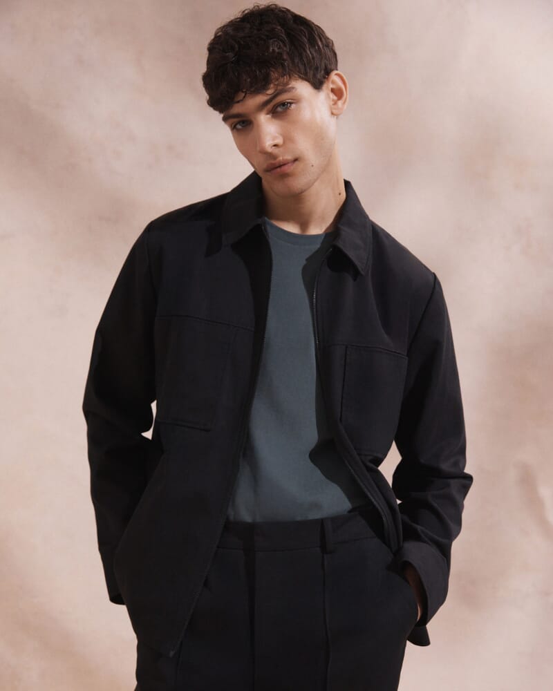 Apollo Cotton Tencel Jacket in BLACK