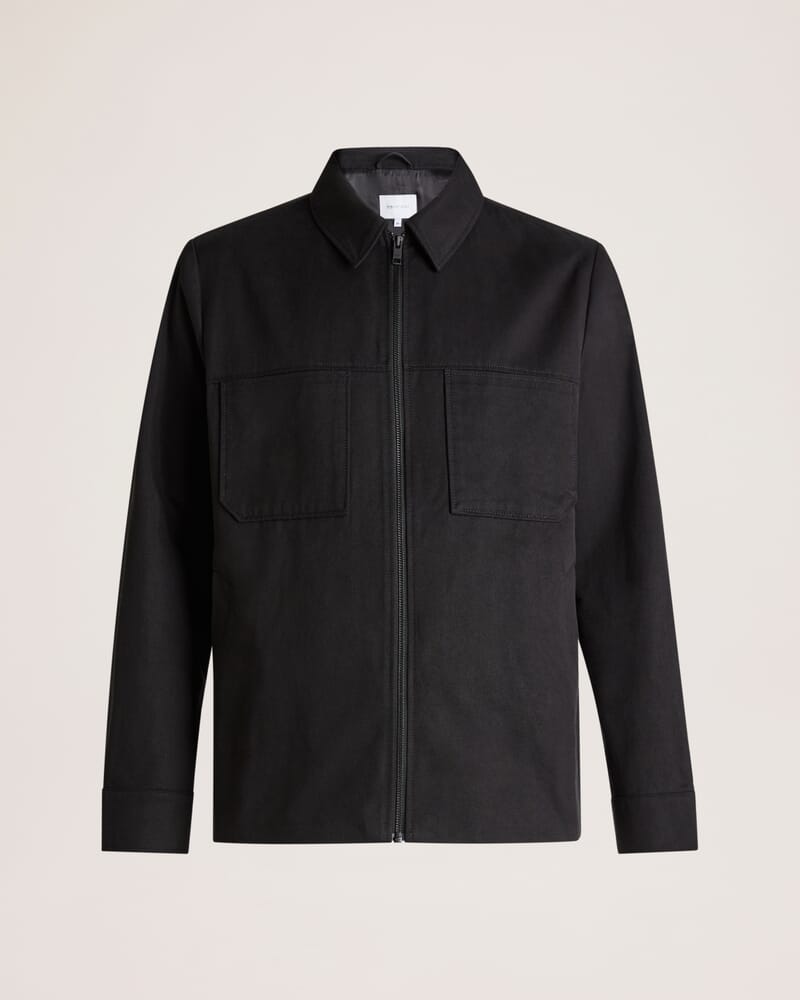 Apollo Cotton Tencel Jacket in BLACK