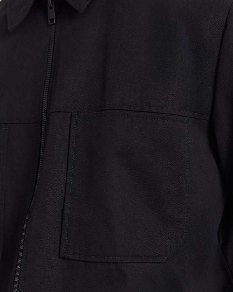 Apollo Cotton Tencel Jacket in BLACK
