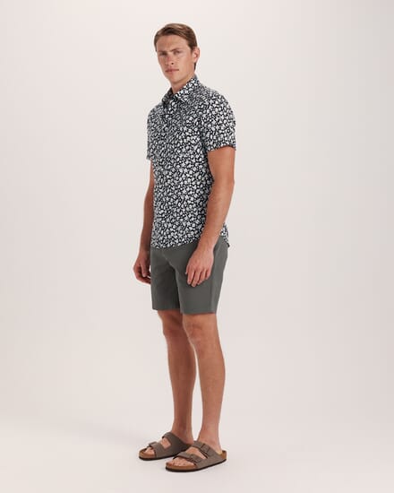 Zeus Short Sleeve Print Shirt in BLACK MULTI