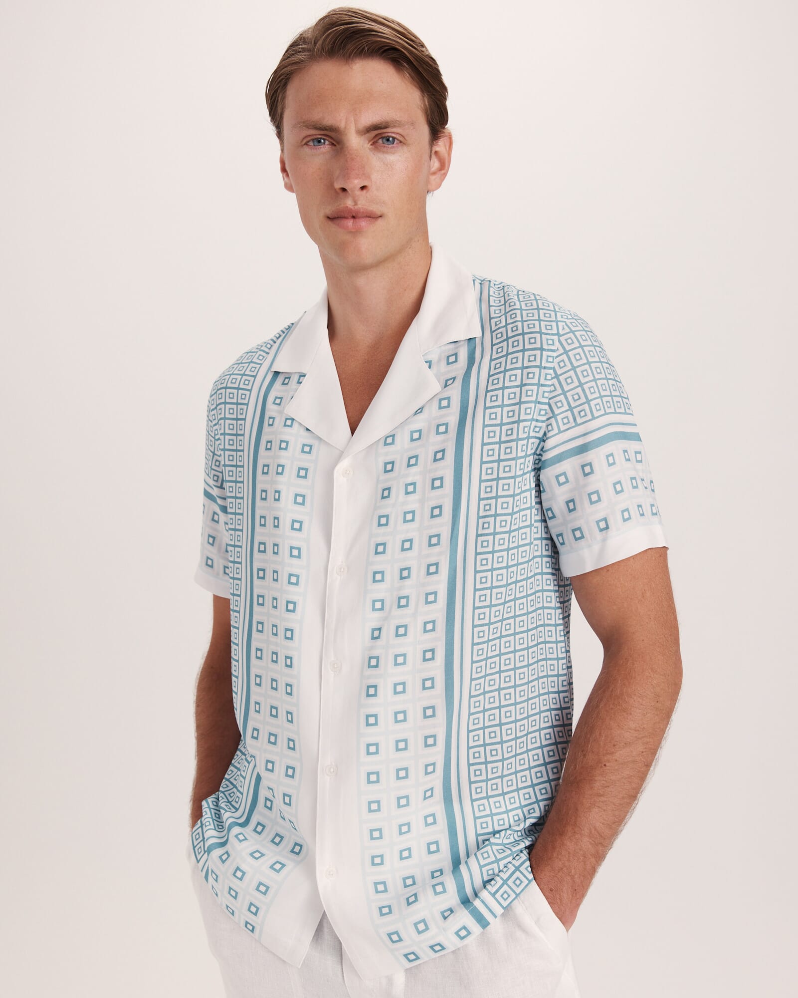 Hercules Short Sleeve Resort Print Shirt