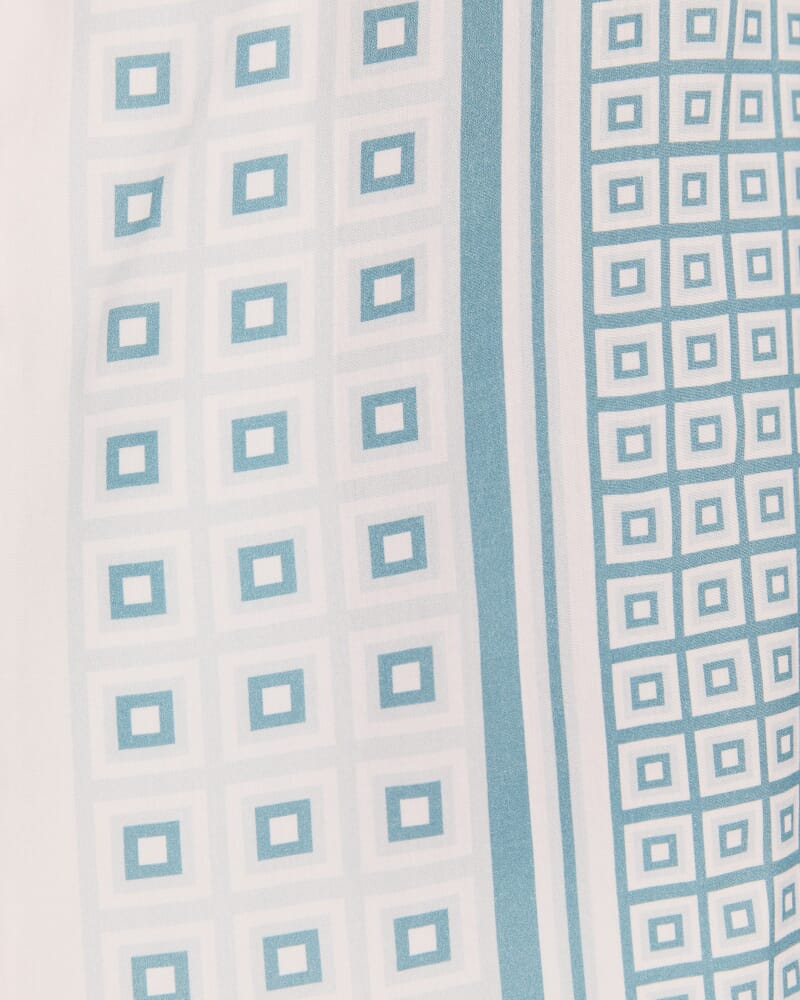 Hercules Short Sleeve Resort Print Shirt in SEA BLUE