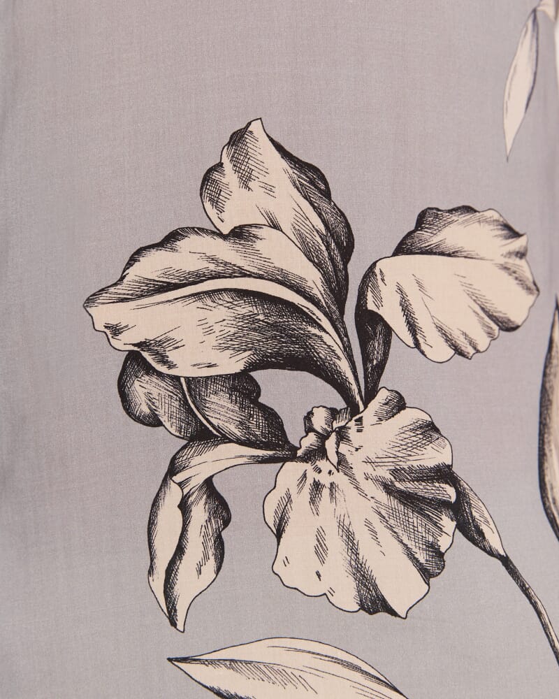 Thanos Short Sleeve Classic Print Shirt in GREY MULTI