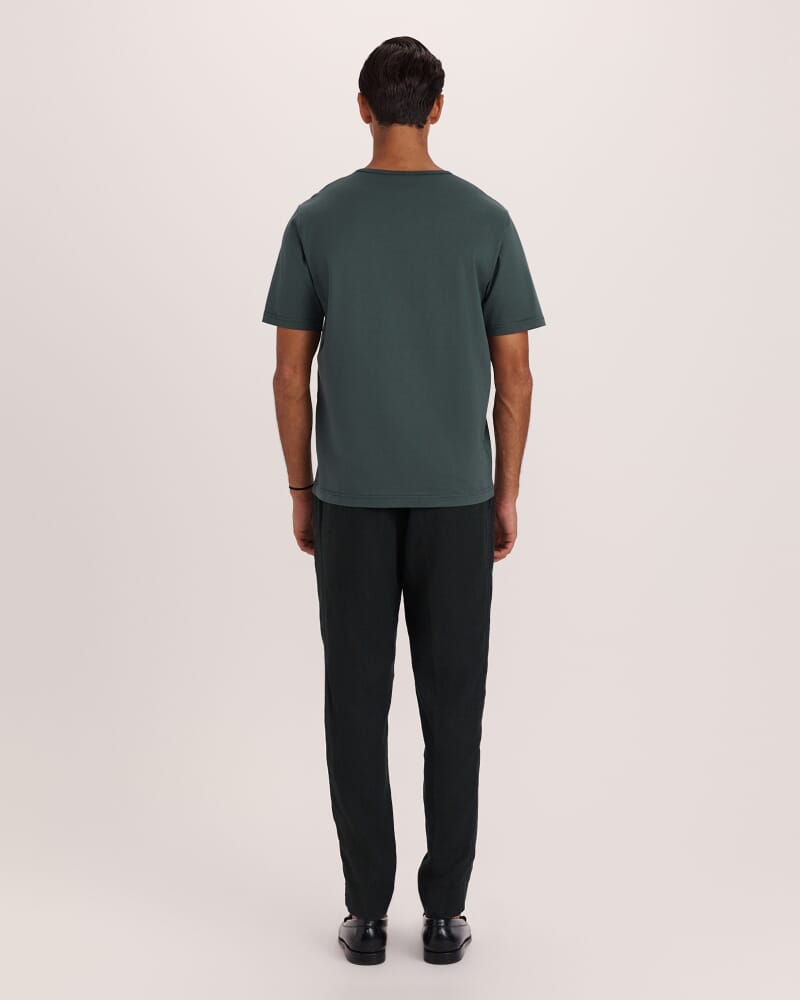 Emilio Mercerised Tee in FOREST