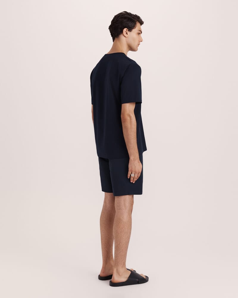 Emilio Mercerised Tee in NAVY