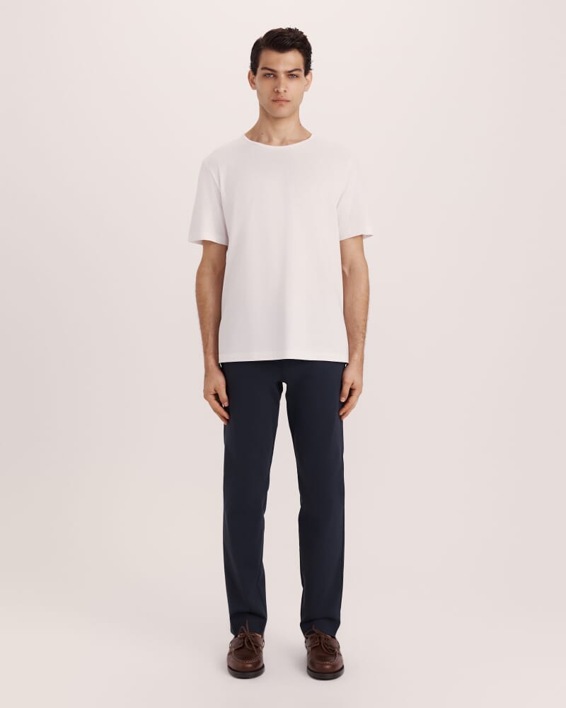 Emilio Mercerised Tee in WHITE