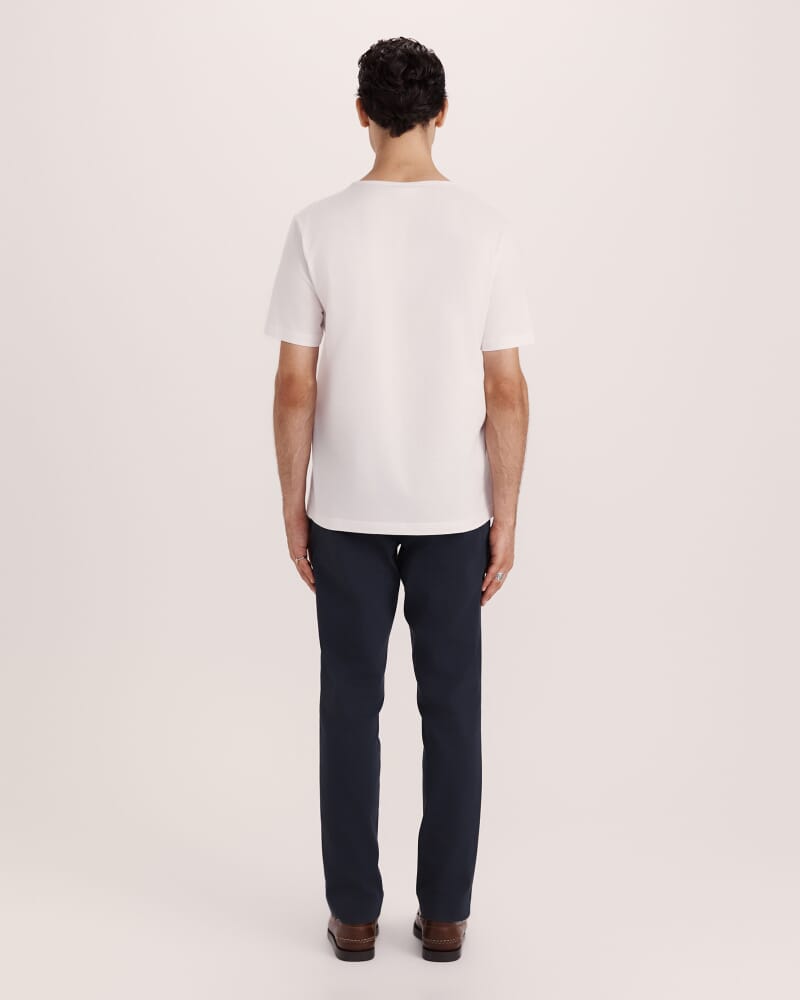 Emilio Mercerised Tee in WHITE