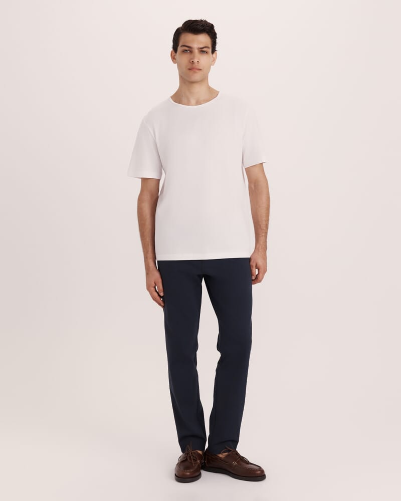 Emilio Mercerised Tee in WHITE