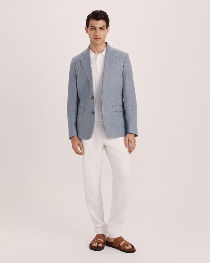 Zander Knit Polo in WHITE