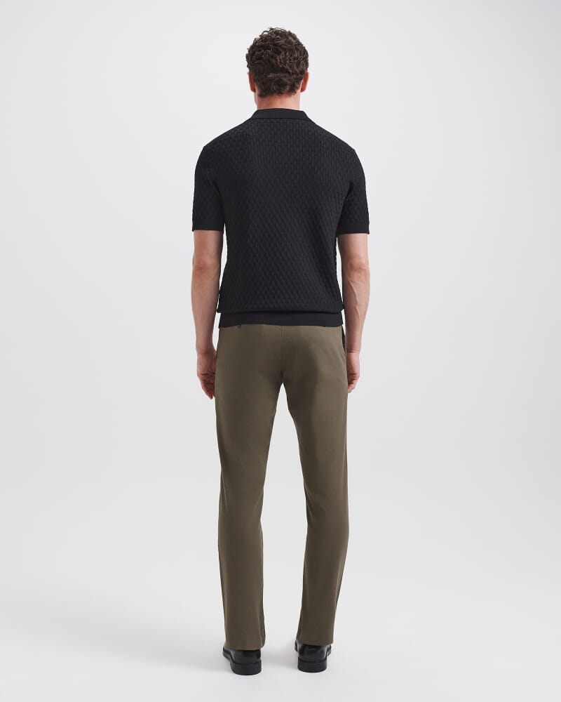 Dion Knit Polo in BLACK