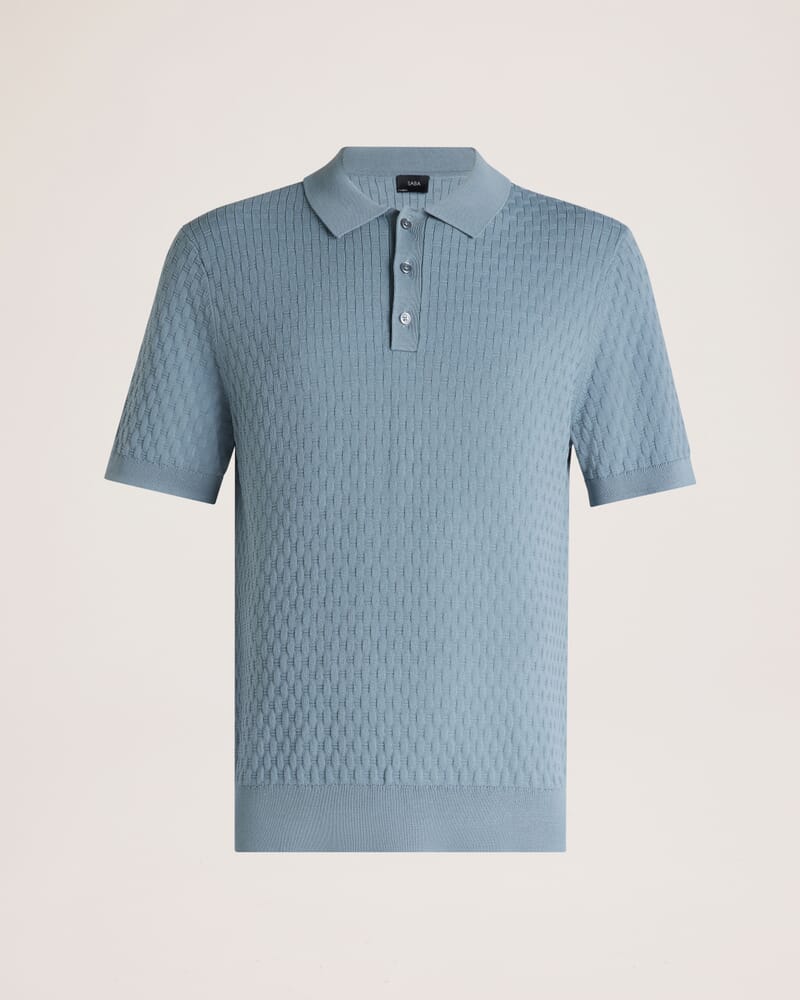 Dion Knit Polo in MINERAL