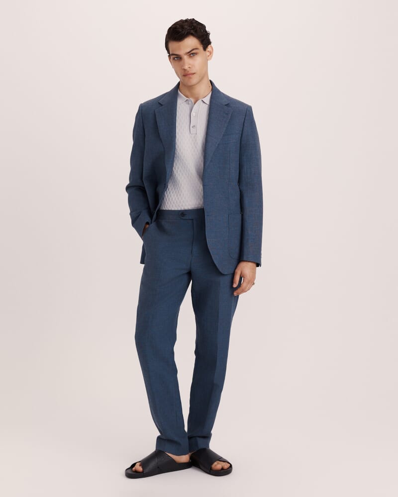 Dion Knit Polo in SILVER