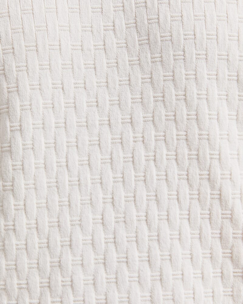 Dion Knit Polo in SNOW