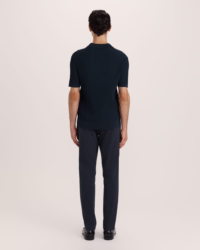 Theo Knit Polo in INK