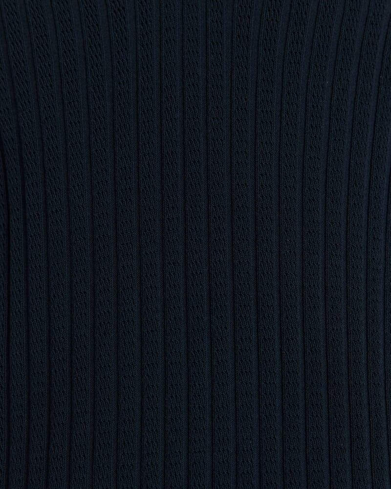 Theo Knit Polo in INK