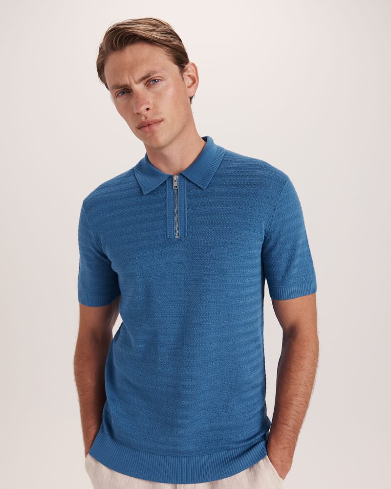 Aether Knit Polo in ROYAL BLUE